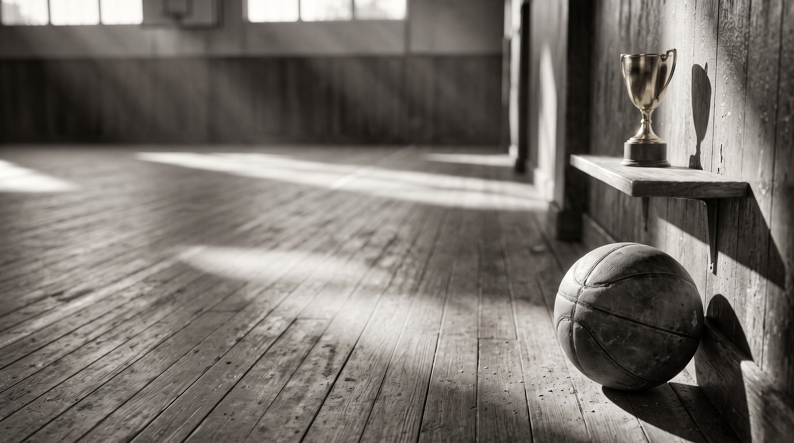 I remember the old basketball court, the sound of the ball on the wooden floor.